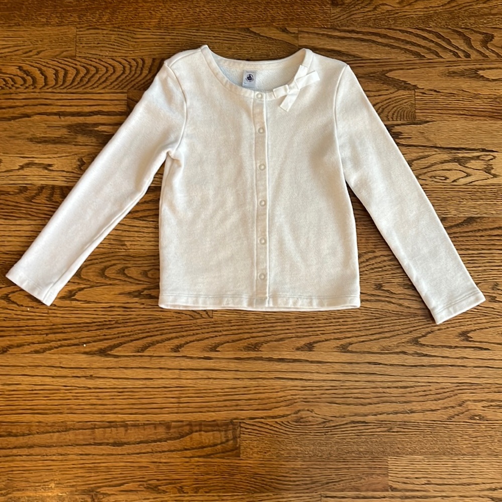 Girls Cotton Button-Up Cardigan